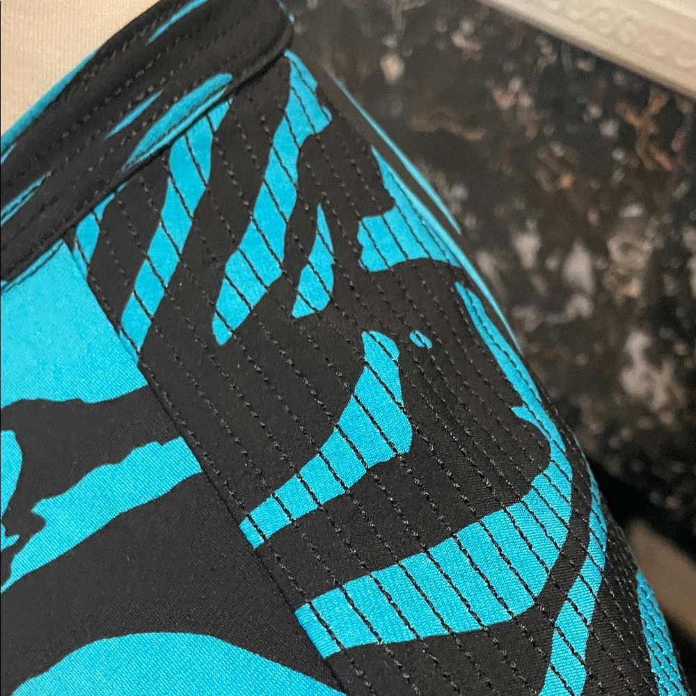 Serengeti Turquoise and Black Patterned Fabric - Picture 10 of 15
